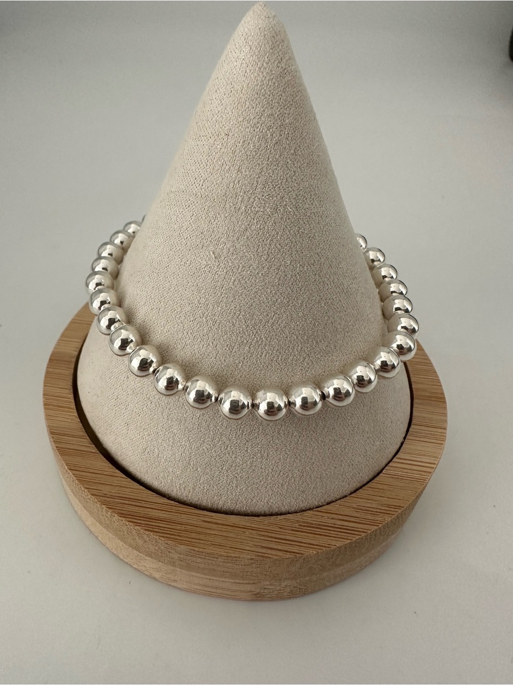 Elegant Silver Beaded Bracelet
